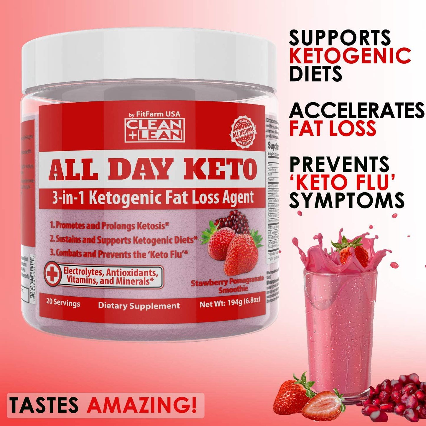 All Day Keto 3-in-1 Ketogenic Fat Loss Agent-Ignite Ketosis, Propel Your Keto Diet