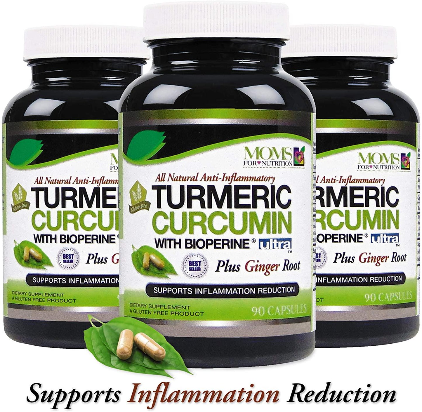 All Natural Anti-Inflammatory Ultra by Moms for Nutrition - 1650 mg Turmeric Curcumin Advanced