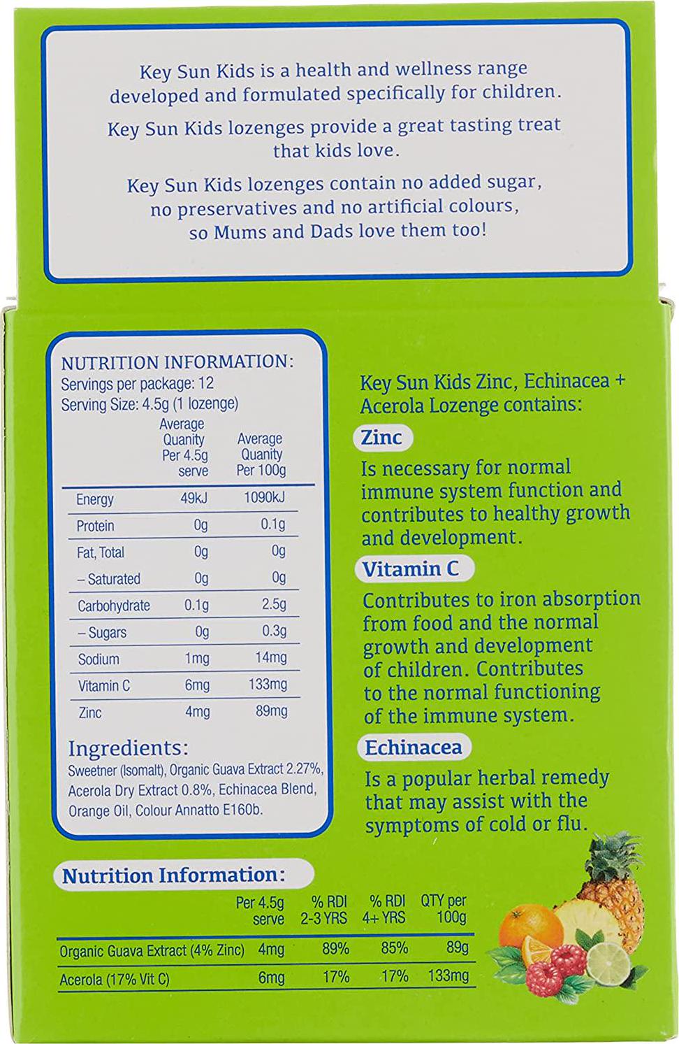 All Natural Kids Zinc + Vitamin C,, Tropical fruit 0.075 grams