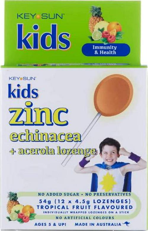 All Natural Kids Zinc + Vitamin C,, Tropical fruit 0.075 grams