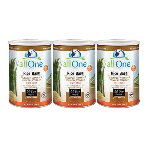 All One Rice Base 66 Day Supply Powder, Unflavored, 3 Count