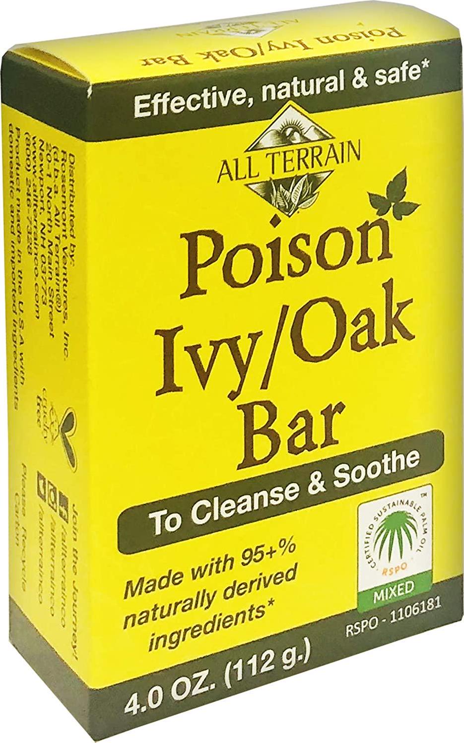 All Terrain Natural Poison Ivy Oak Relief, To Cleanse and Soothe Itchy and Irritated Skin