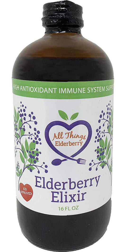 All Things Elderberry | Elderberry Elixir * Amazing Elderberry Syrup * | 16 Fl Oz