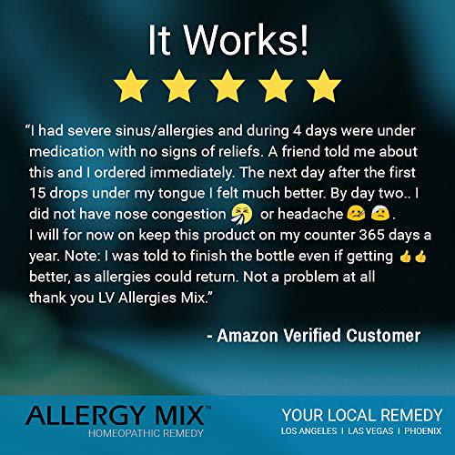 Allergy Mix Las Vegas Liquid - Natural Homeopathic Multi-Symptom Allergy Medicine (1 Ounce)