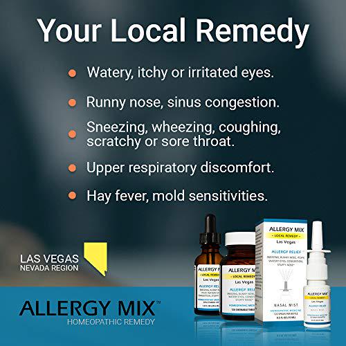 Allergy Mix Las Vegas Liquid - Natural Homeopathic Multi-Symptom Allergy Medicine (1 Ounce)