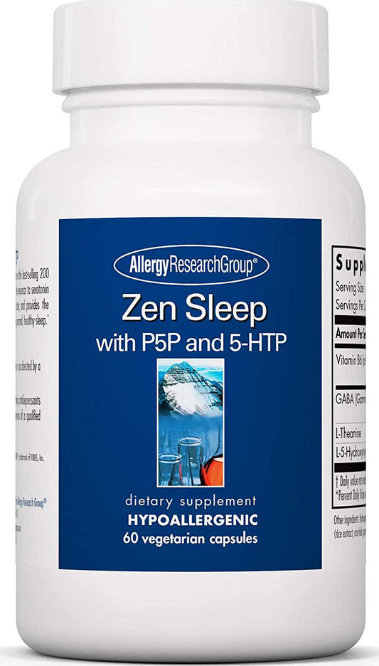 Allergy Research Group - Zen Sleep - Vitamin B6, GABA, L-Theanine, 5-HTP - 60 Vegetarian Capsules