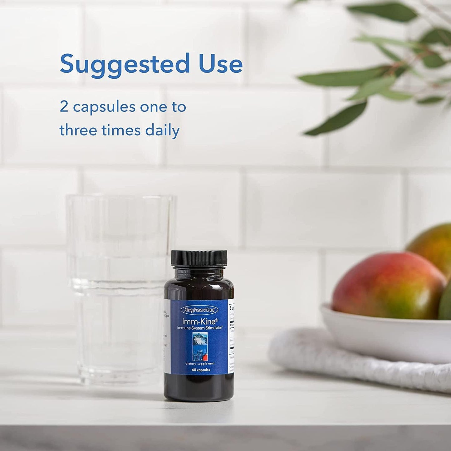 Allergy Research Group - Imm-Kine - Immune Support, Lactobacillus, Beta-1,3-Glucan - 60 Capsules