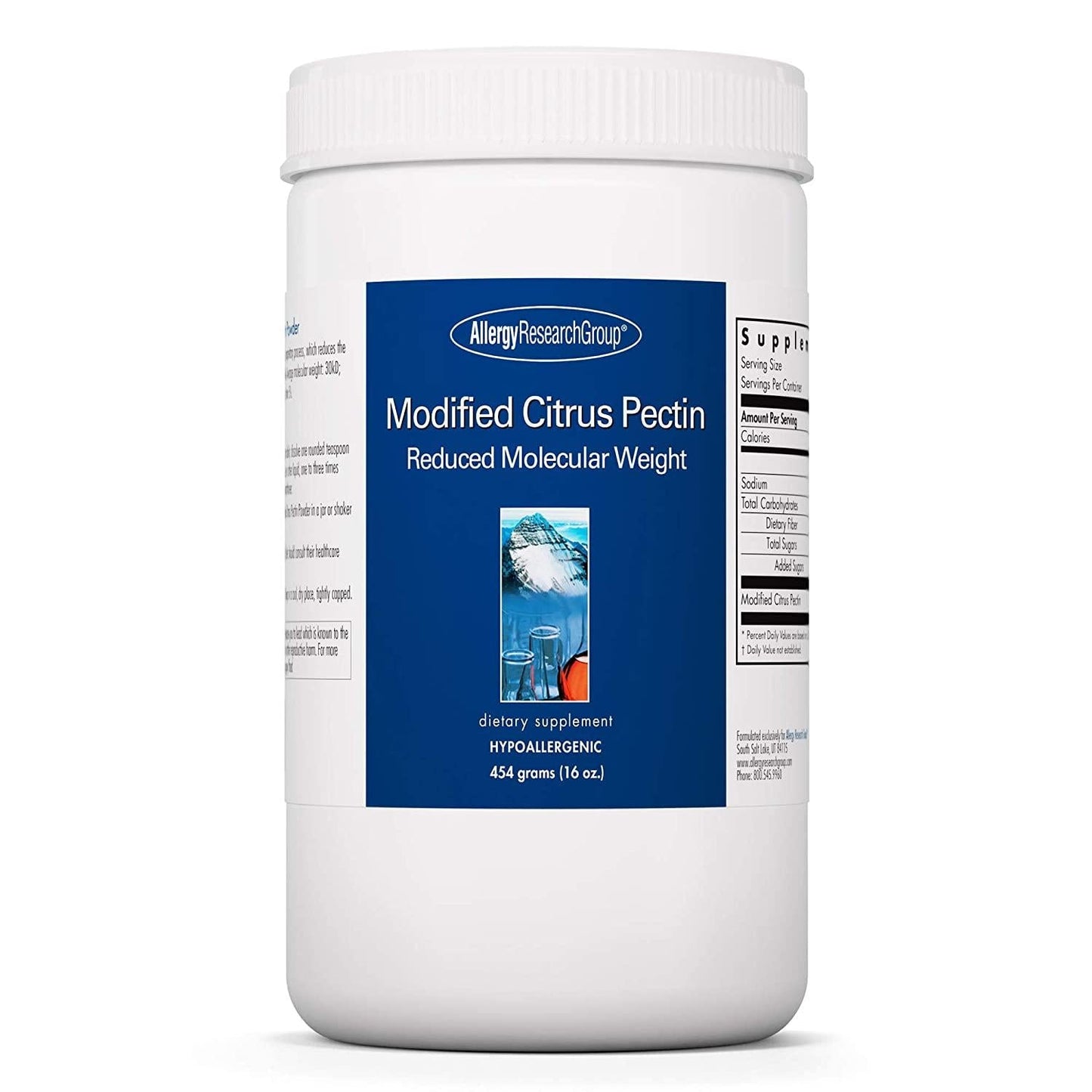 Allergy Research Group - Modified Citrus Pectin Powder - Low Molecular Weight - 454 g (16 oz)