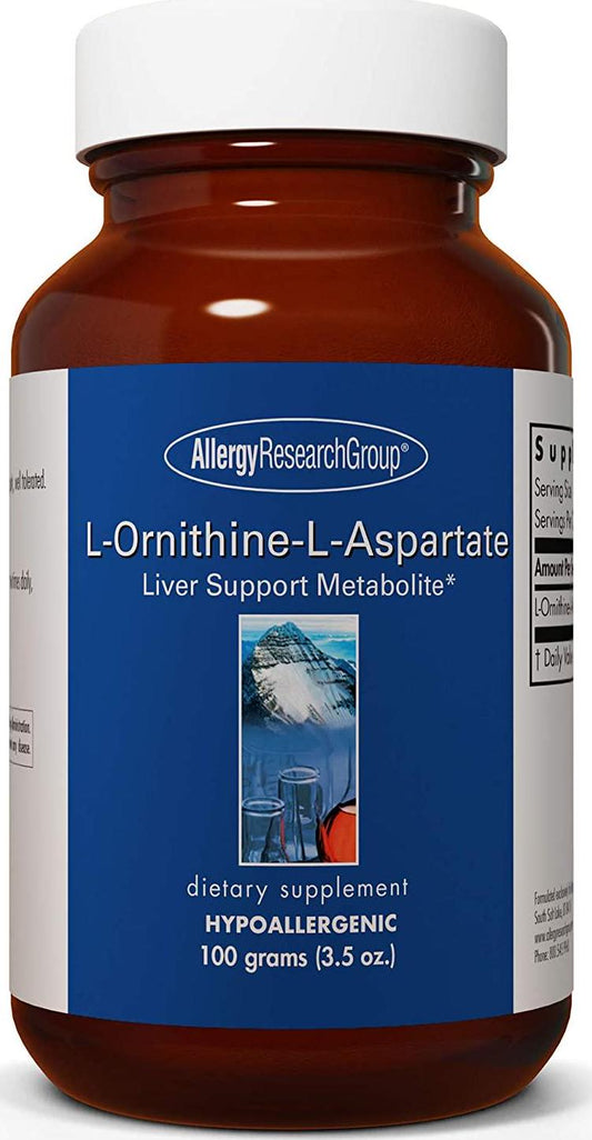 Allergy Research Group - L-Ornithine-L-Aspartate - Liver Support Amino Acid - 100 Grams (3.5 oz)