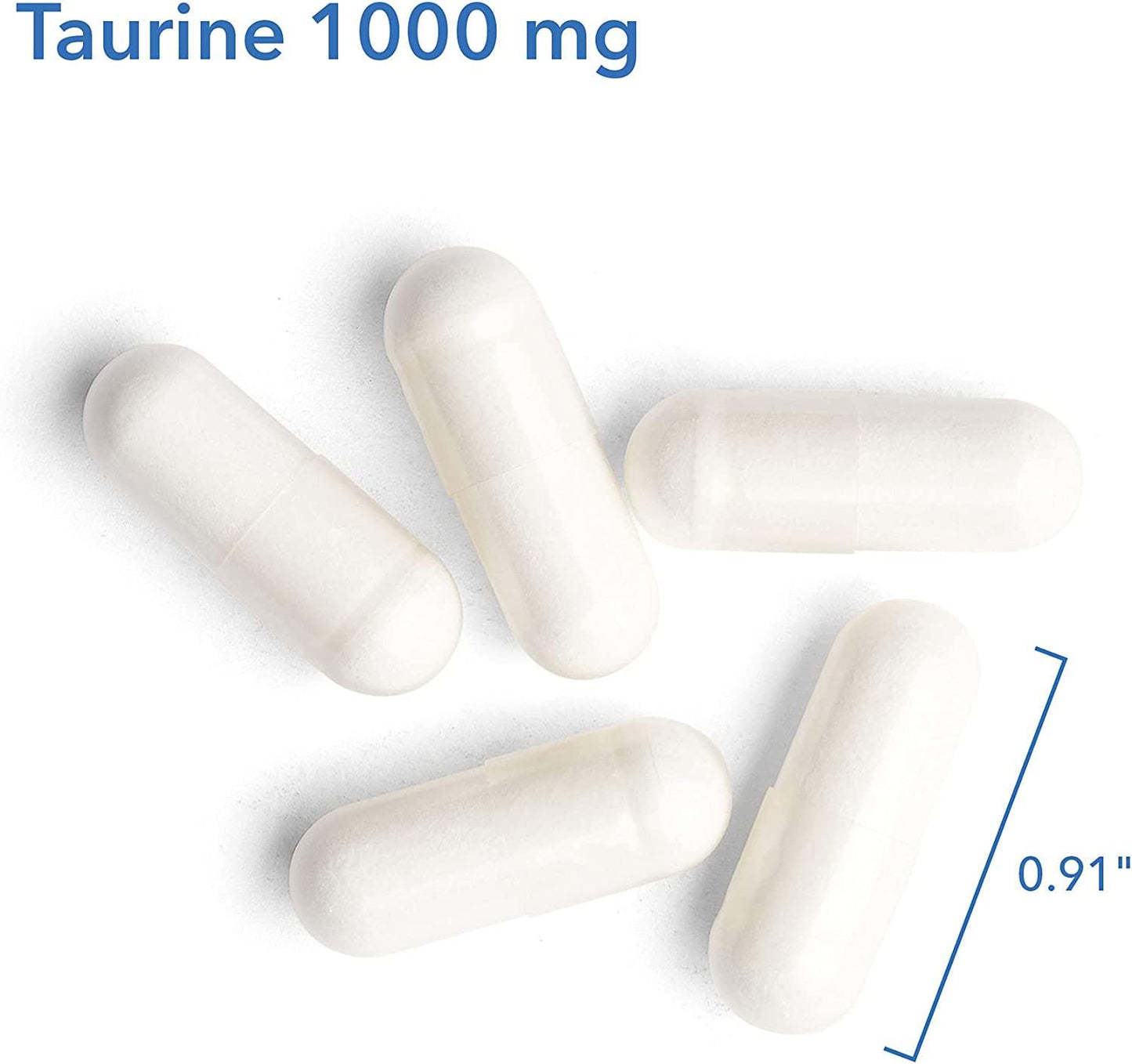 Allergy Research Group - Taurine 1000 mg - Energy, Cardiovascular Support - 250 Vegetarian Capsules