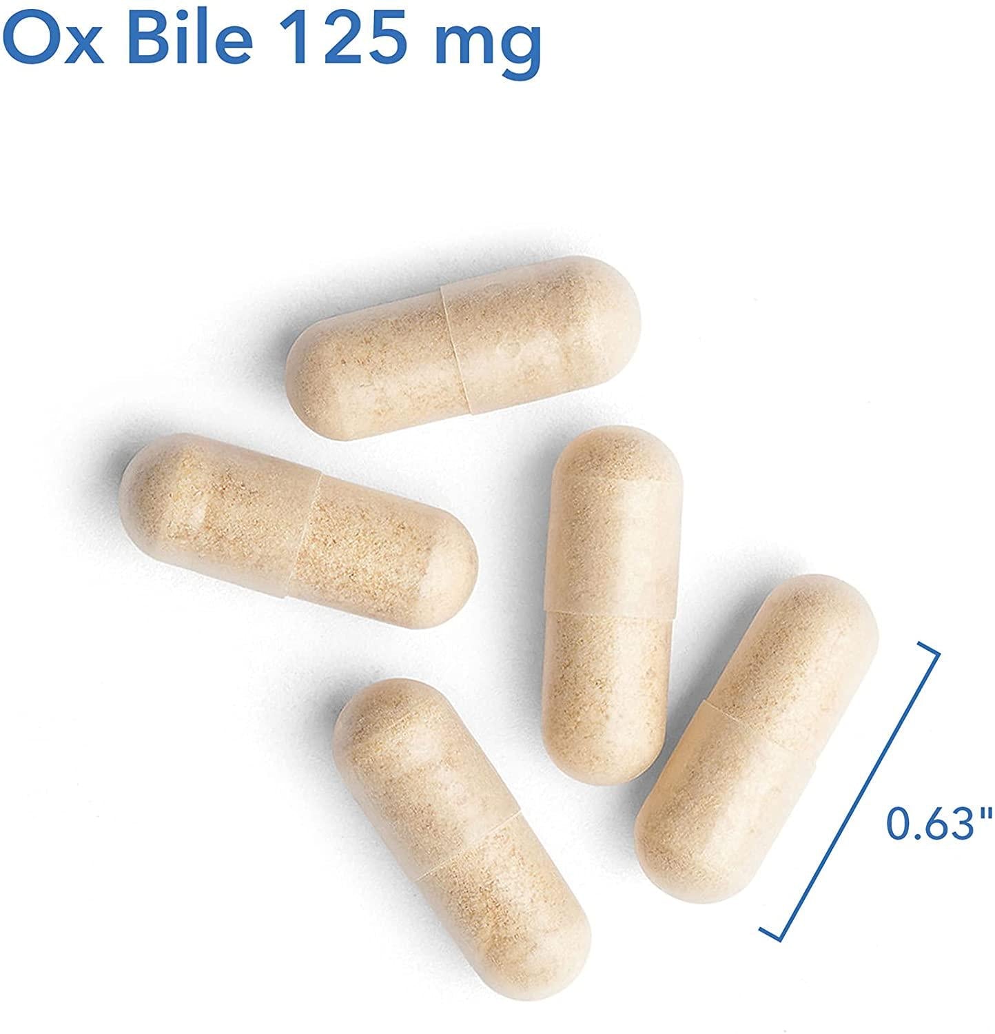 Allergy Research Group Ox Bile 125 mg 180 Vegicaps