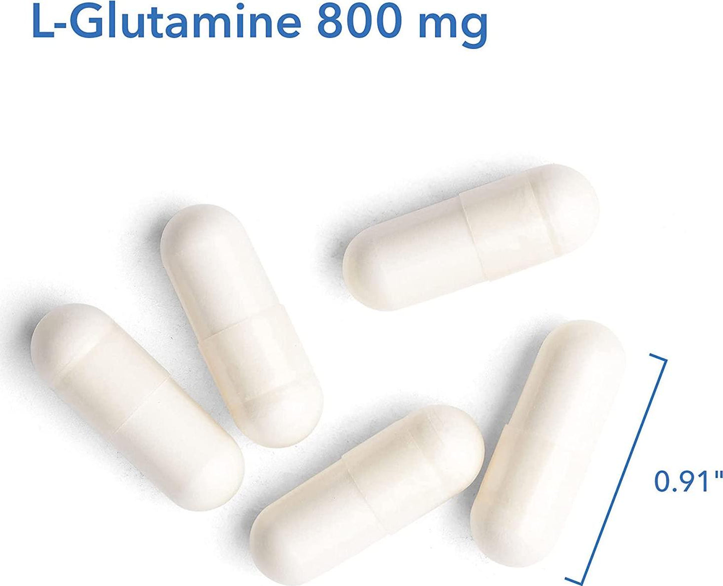 Allergy Research Group - L-Glutamine 800 mg - Amino Acid - Brain and GI Tract Fuel - 250 Vegetarian Capsules