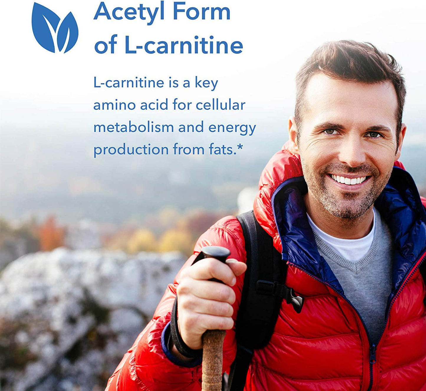 Allergy Research Group - Acetyl L-Carnitine 500mg - Metabolism and Energy Support - 100 Vegetarian Capsules