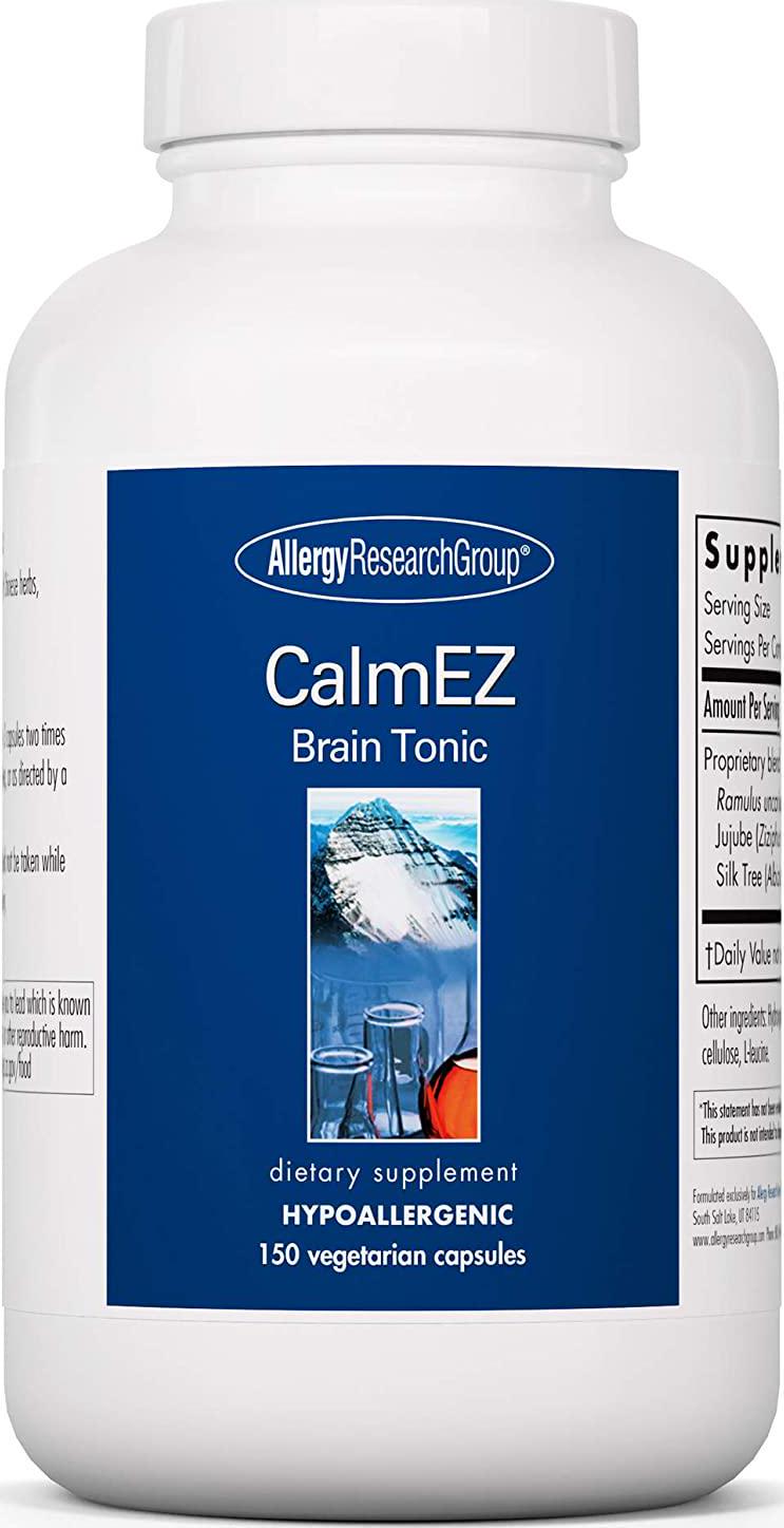 Allergy Research Group - CalmEZ Brain Tonic - Stress and Sleep Support - 150 Vegetarian Capsules