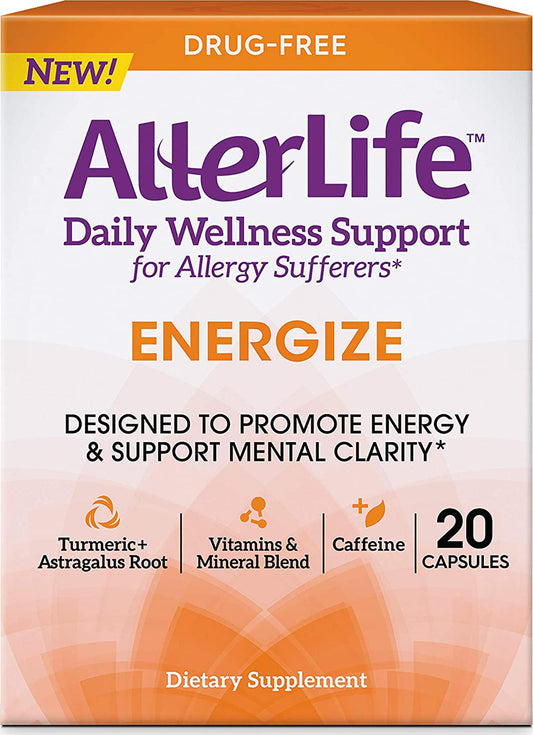 Allerlife Energize Tablets, Allergy Supplement and Energy Support, 20Count