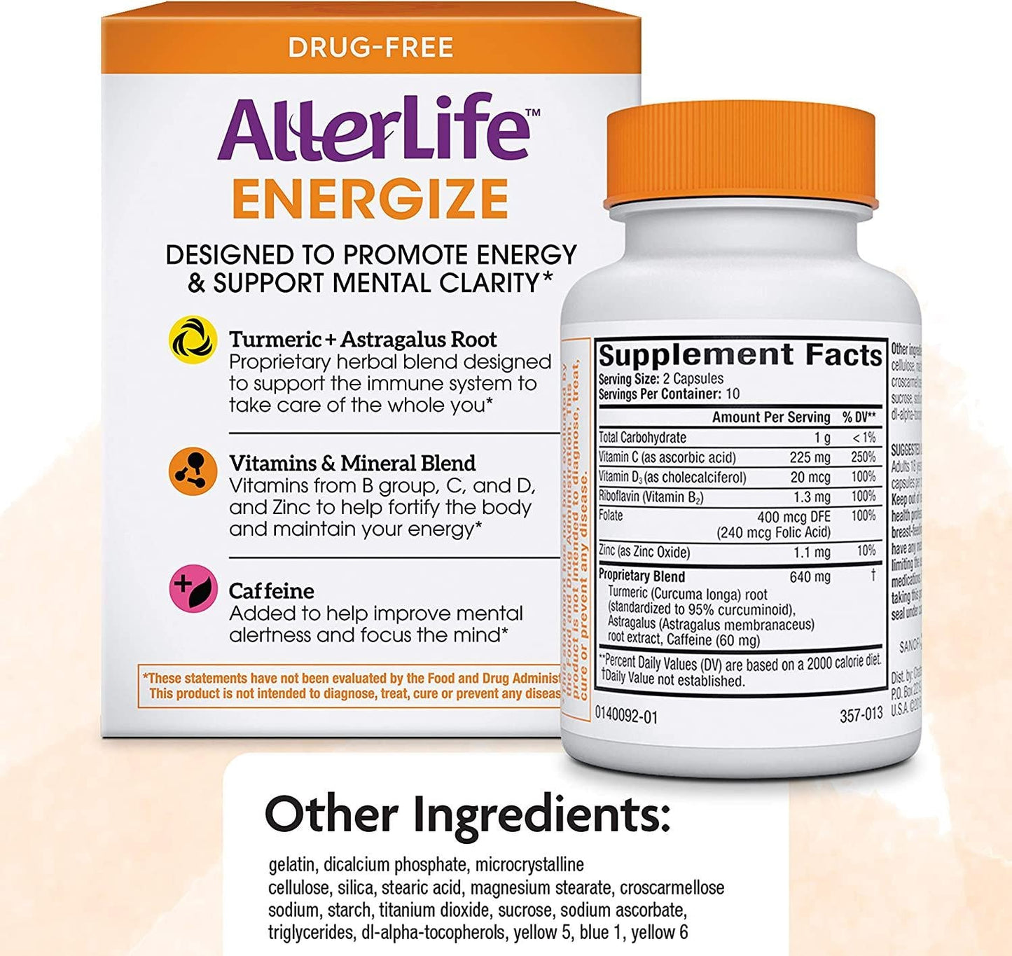 Allerlife Energize Tablets, Allergy Supplement and Energy Support, 20Count