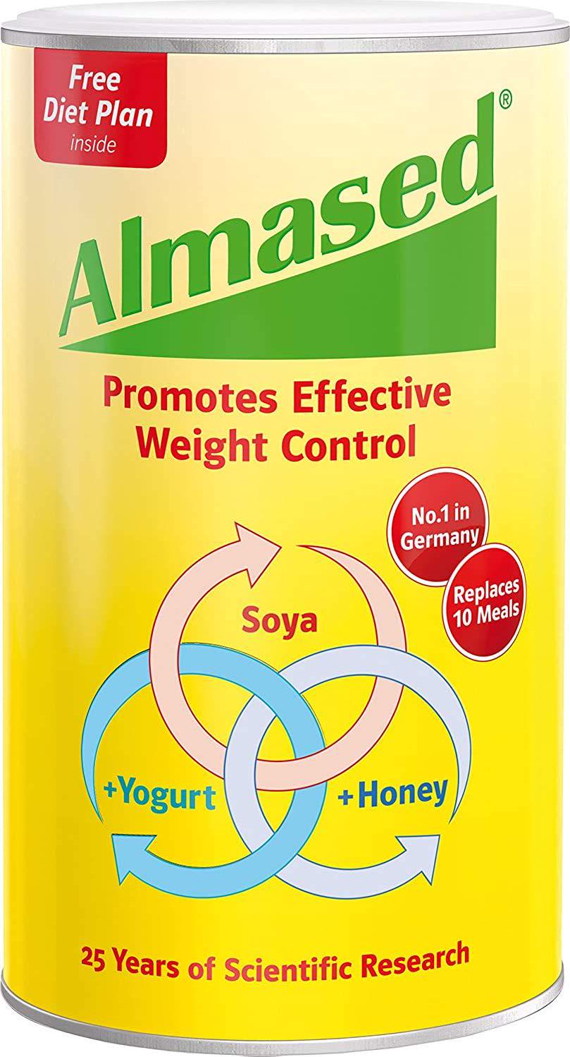 Almased Low-Glycemic High Protein Powder Shake Meal Replacement for Weight Management Non-GMO Plant-Based Protein, Gluten Free 17 oz 1PK