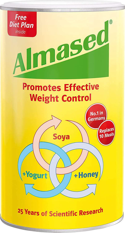 Almased Low-Glycemic High Protein Powder Shake Meal Replacement for Weight Management Non-GMO Plant-Based Protein, Gluten Free 17 oz 1PK