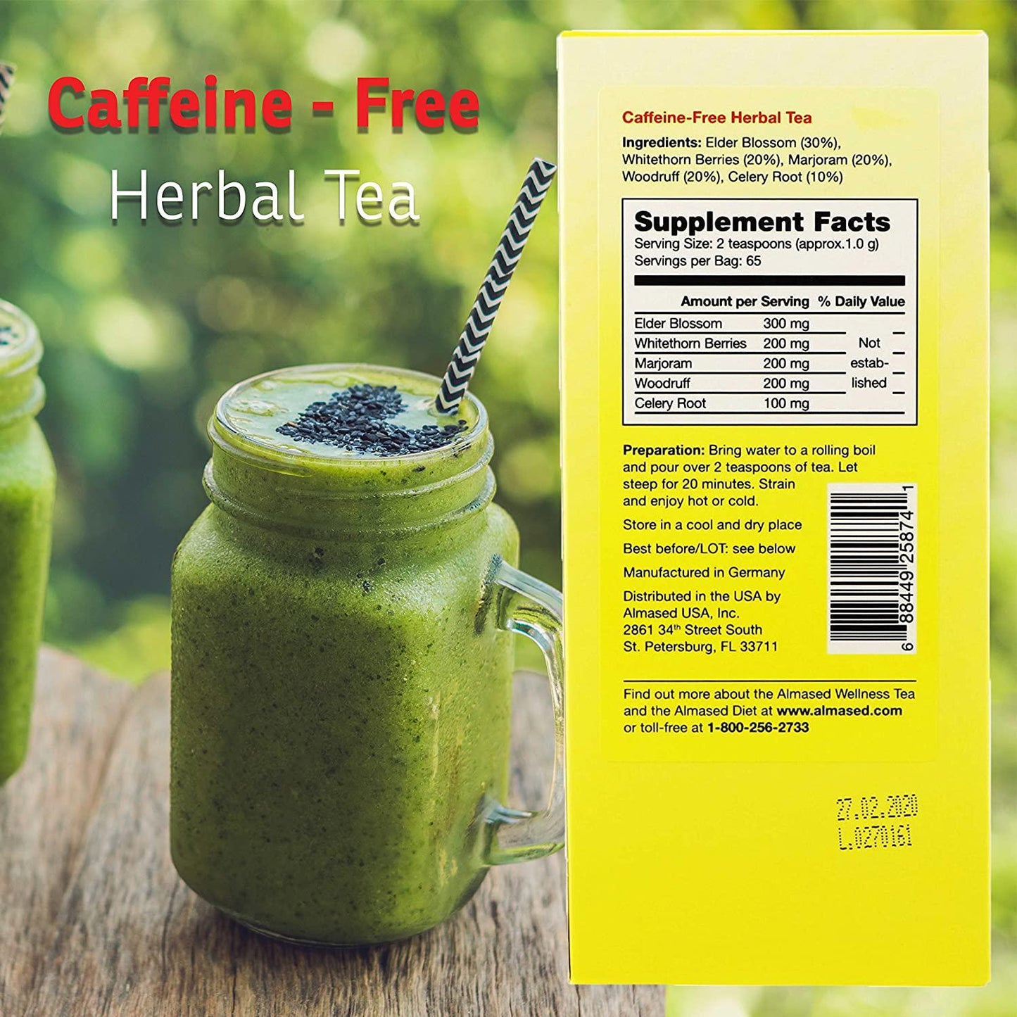 Almased Meal Replacement Shake and Wellness Tea - Plant Based Protein Powder for Weight Management -Tea for Calm Your Body - Gluten Free, No Sugar Added (Protein + Tea)