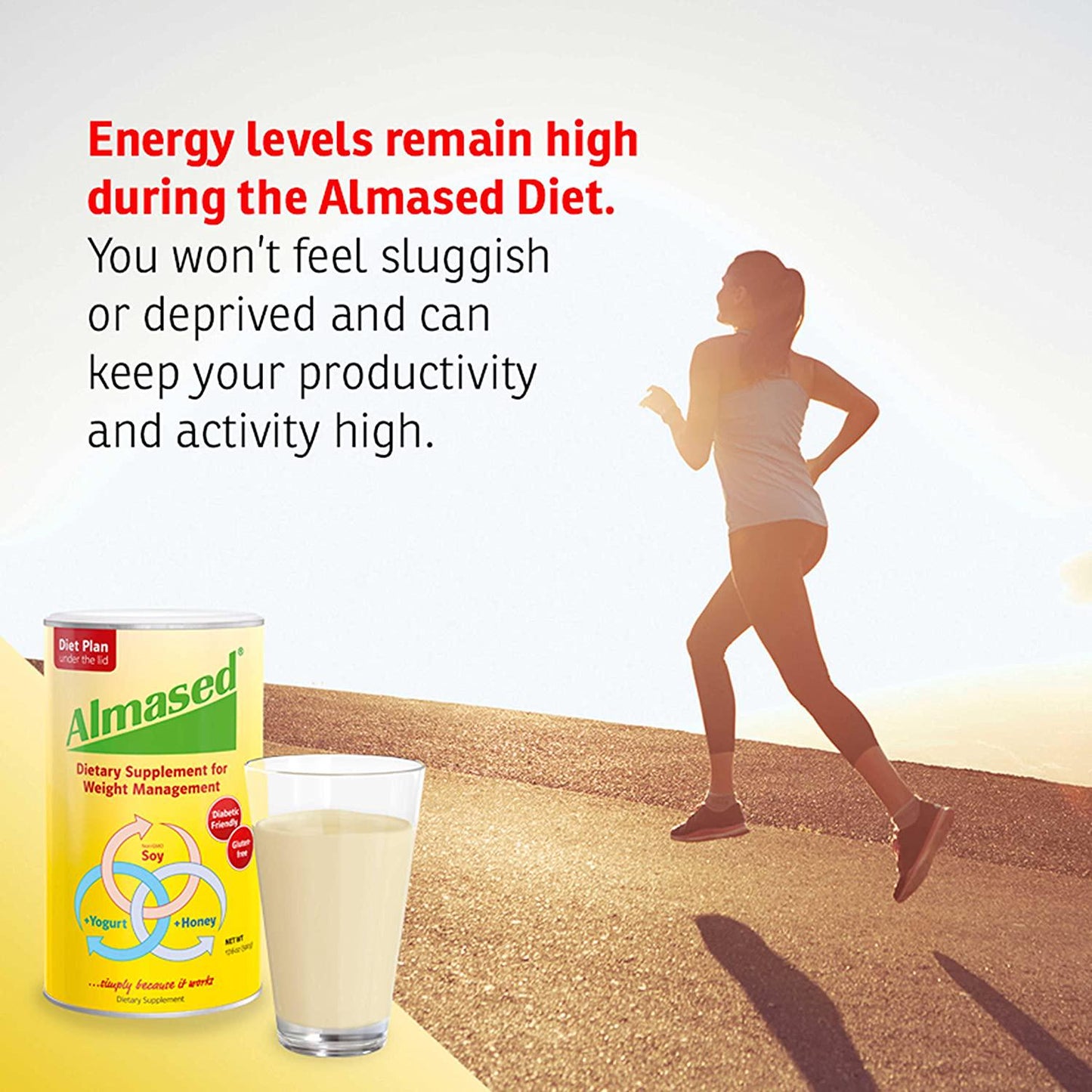 Almased Meal Replacement Shake and Wellness Tea - Plant Based Protein Powder for Weight Management -Tea for Calm Your Body - Gluten Free, No Sugar Added (Protein + Tea)