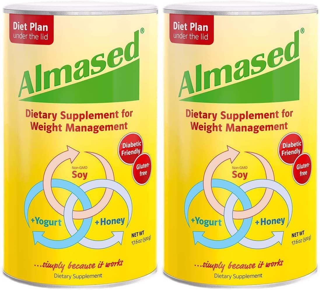 Almased Meal Replacement Shake - 2 Pack - Plant Base Protein - NON GMO, Gluten Free,17.6 oz - (2 Pack)