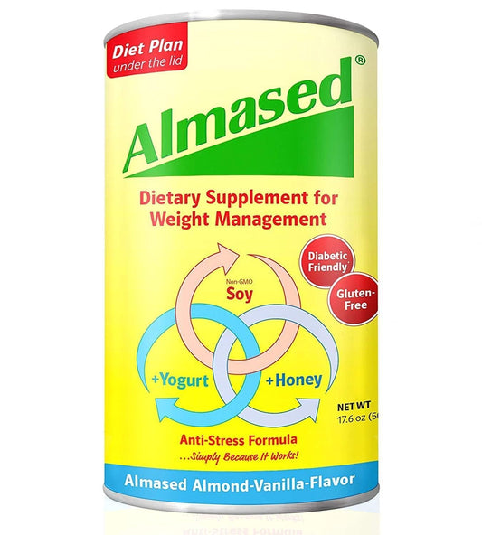 Almased Vanilla shakes Gluten-Free, non-GMO Powder Boost High Protein, Vanilla Flavor, 17.6 oz (3 Pack)