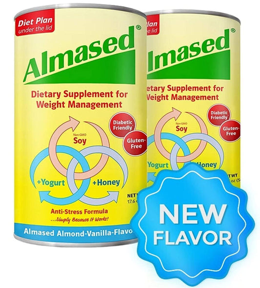 Almased Vanilla shakes Gluten-Free, non-GMO Powder Boost High Protein, Vanilla Flavor, 17.6 oz (2 Pack)
