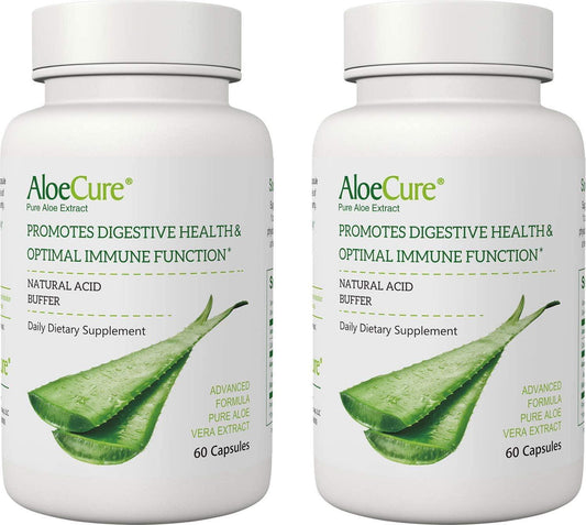 AloeCure Advanced Formula - Twice A Day Aloe Vera Capsule, 2 Pack, 120 Capsules