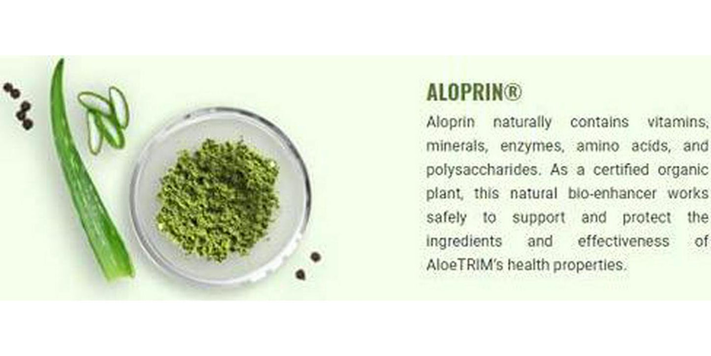 AloeTRIM by AloeCure for Diet and Metabolic Wellness - Helps Support Weight Loss Goals and Increase Metabolism, 60 Capsules, 1 Month Supply