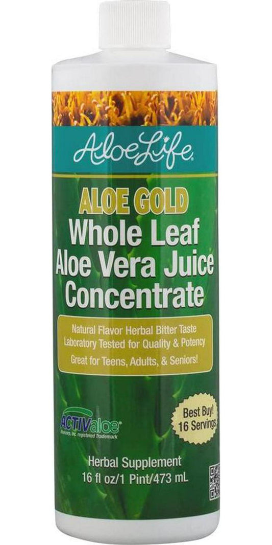 Aloe Life - Aloe Gold Herbal Bitter Natural Flavor - 16 fl. oz. (formerly Whole Leaf Aloe Vera Juice Concentrate)
