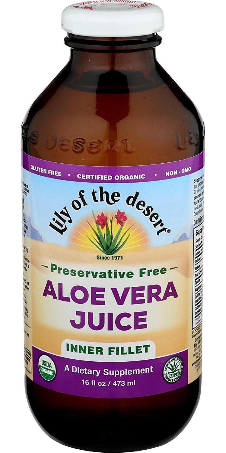 Aloe Vera Juice Organic No Preservatives - 16 oz - Liquid