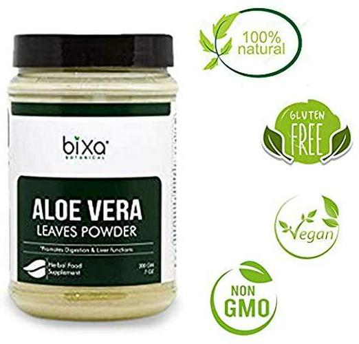 Aloe Vera Leaf Powder (Aloe barbadensis), Promotes Healthy Digestion System and Liver Functions l Skin Care | Superfood by Bixa Botanical - 7 Oz (200g)