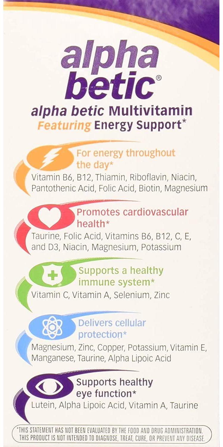 Alpha Betic Multi-Vitamin Caplets 30 Caplets (Pack Of 3)