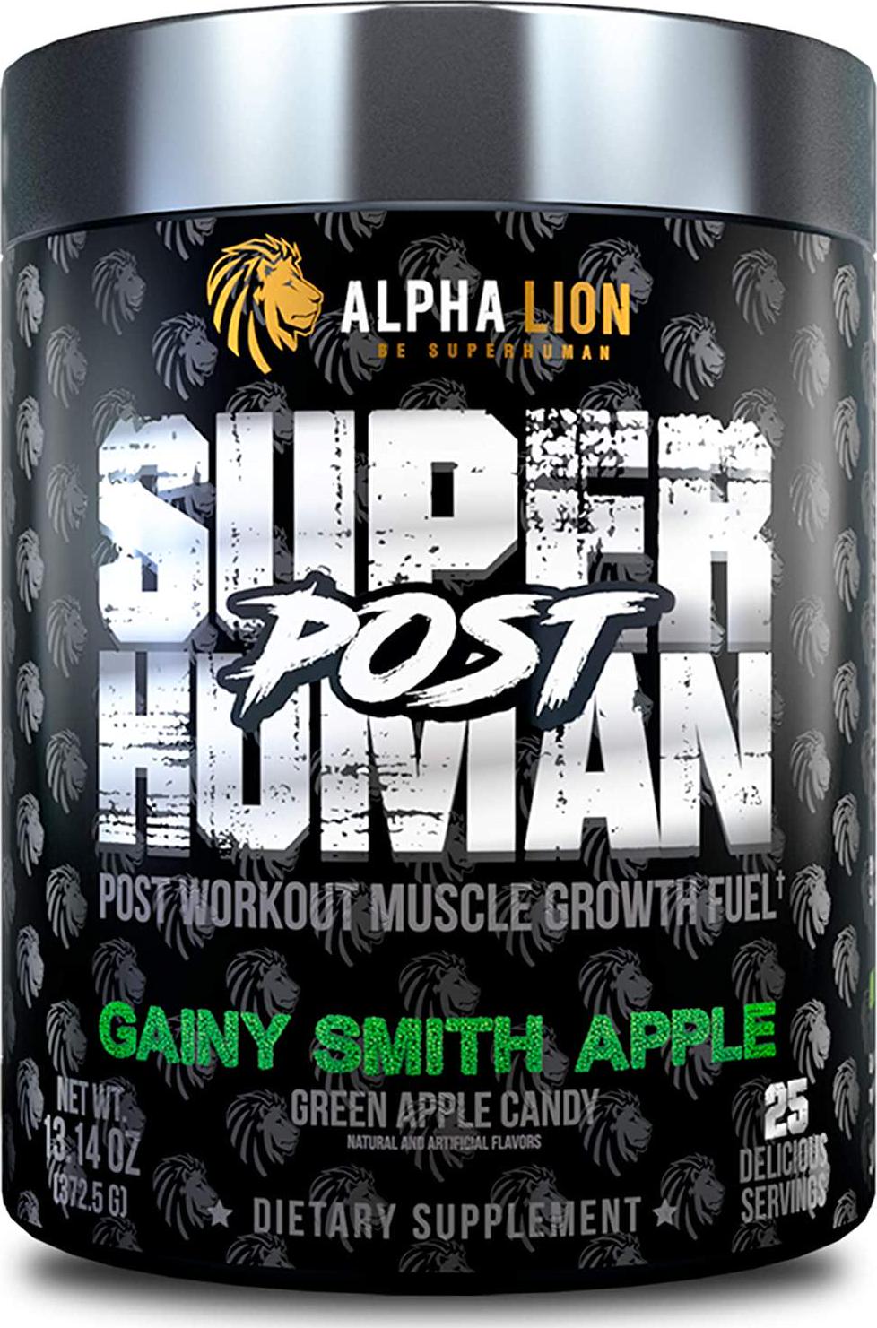 Alpha Lion, Post Workout Recovery, Fast Acting Post Workout for Men and Women (25 Servings, Gainy Smith Apple)