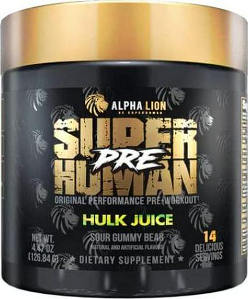 Alpha Lion Pre Workout, Sample Tubs, Increases Strength and Endurance, Powerful, Clean Energy Without Crash (14 Servings, Hulk Juice)