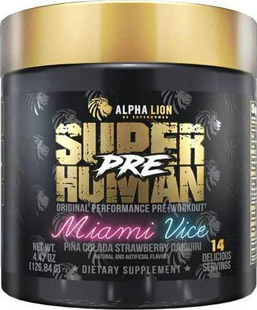 Alpha Lion Pre Workout, Sample Tubs, Increases Strength and Endurance, Powerful, Clean Energy Without Crash (14 Servings, Miami Vice)