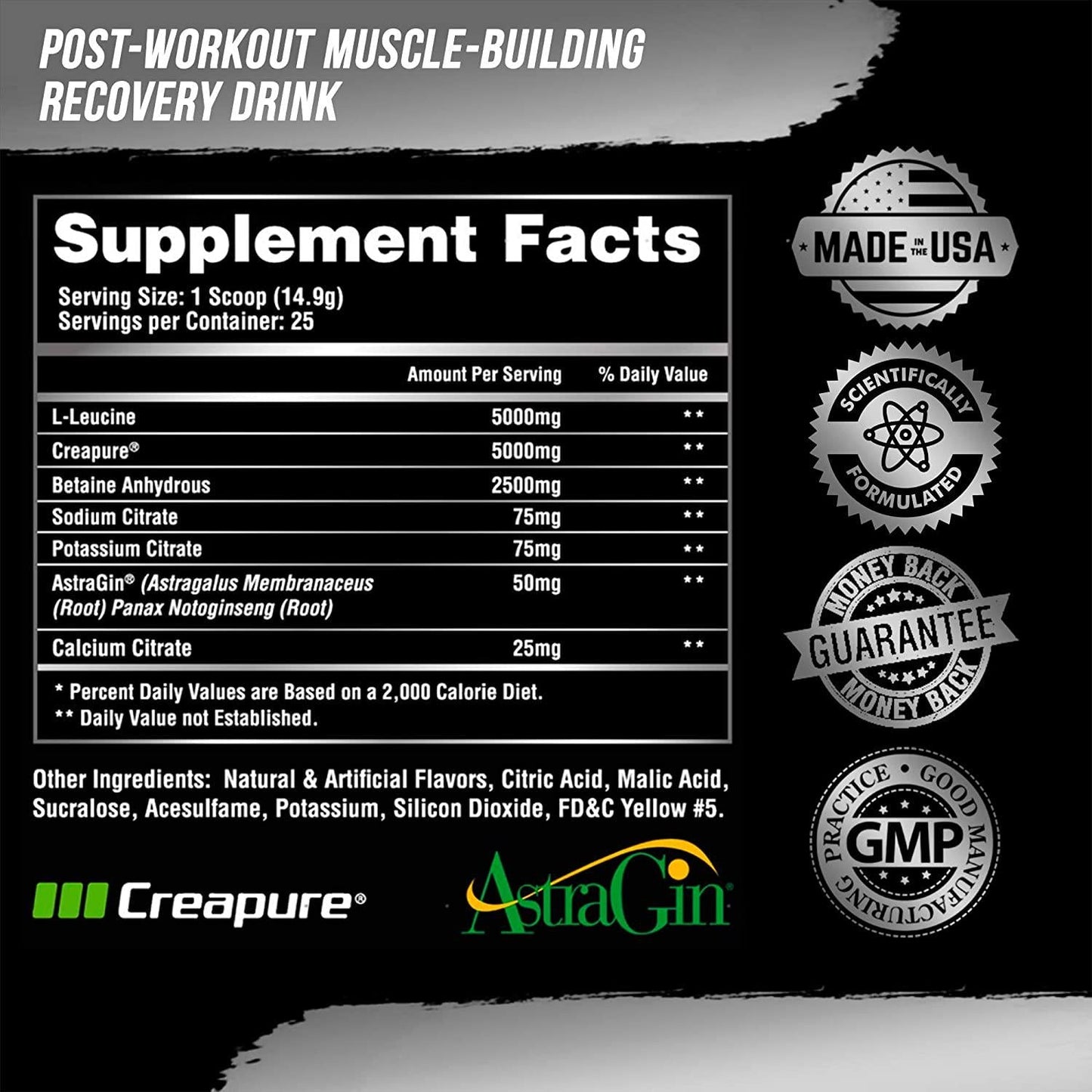 Alpha Lion Superhuman Post, Post Workout Recovery, Fast Acting Post Workout for Men and Women (25 Servings, Gainy Smith Apple)