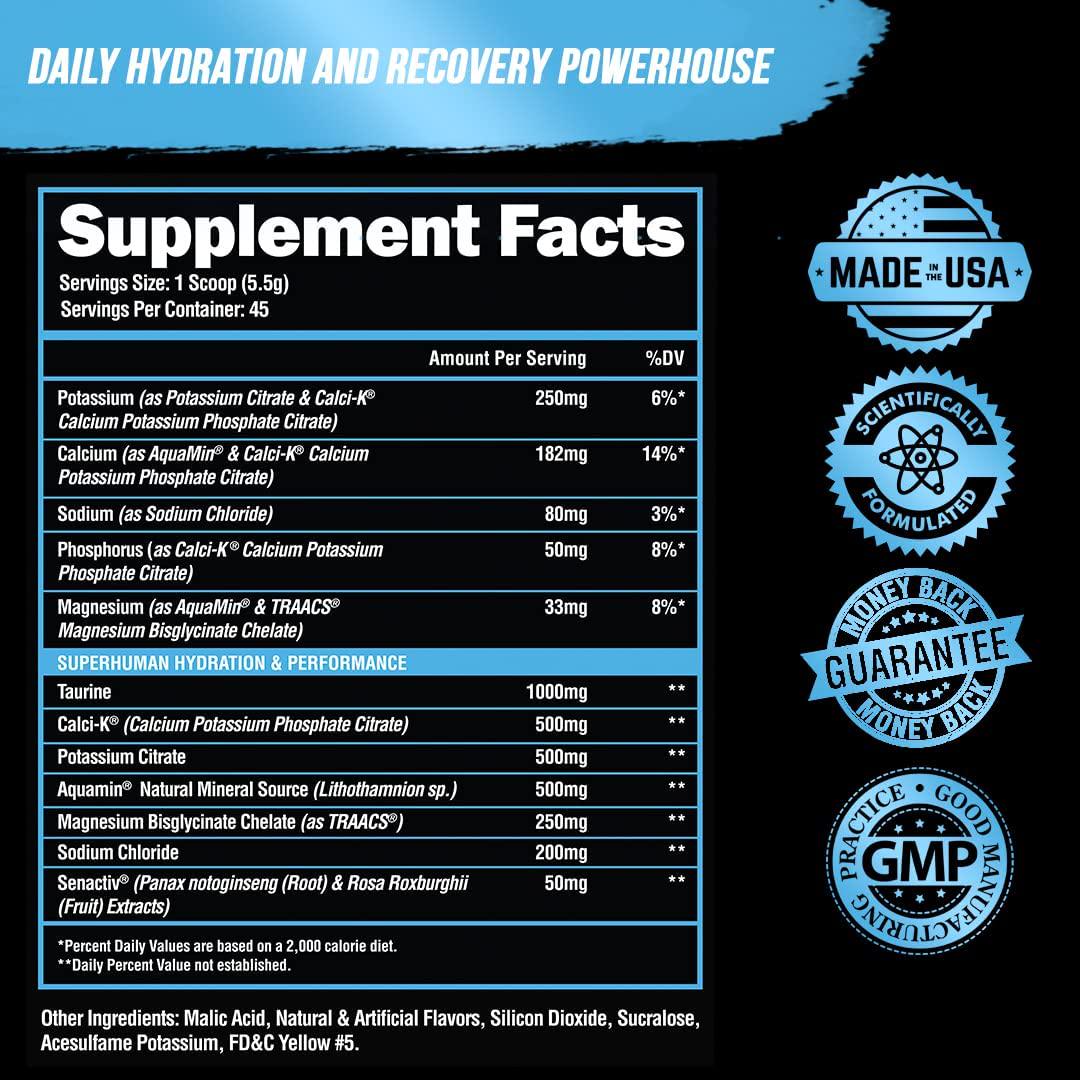 Alpha Lion Superhuman Hydration, Great Tasting Sugar Free Drink Mix, Six Essential Electrolytes, Increase Hydration and Performance, Trace Minerals Vital for Recovery (45 Servings, Sweet Lemonade)