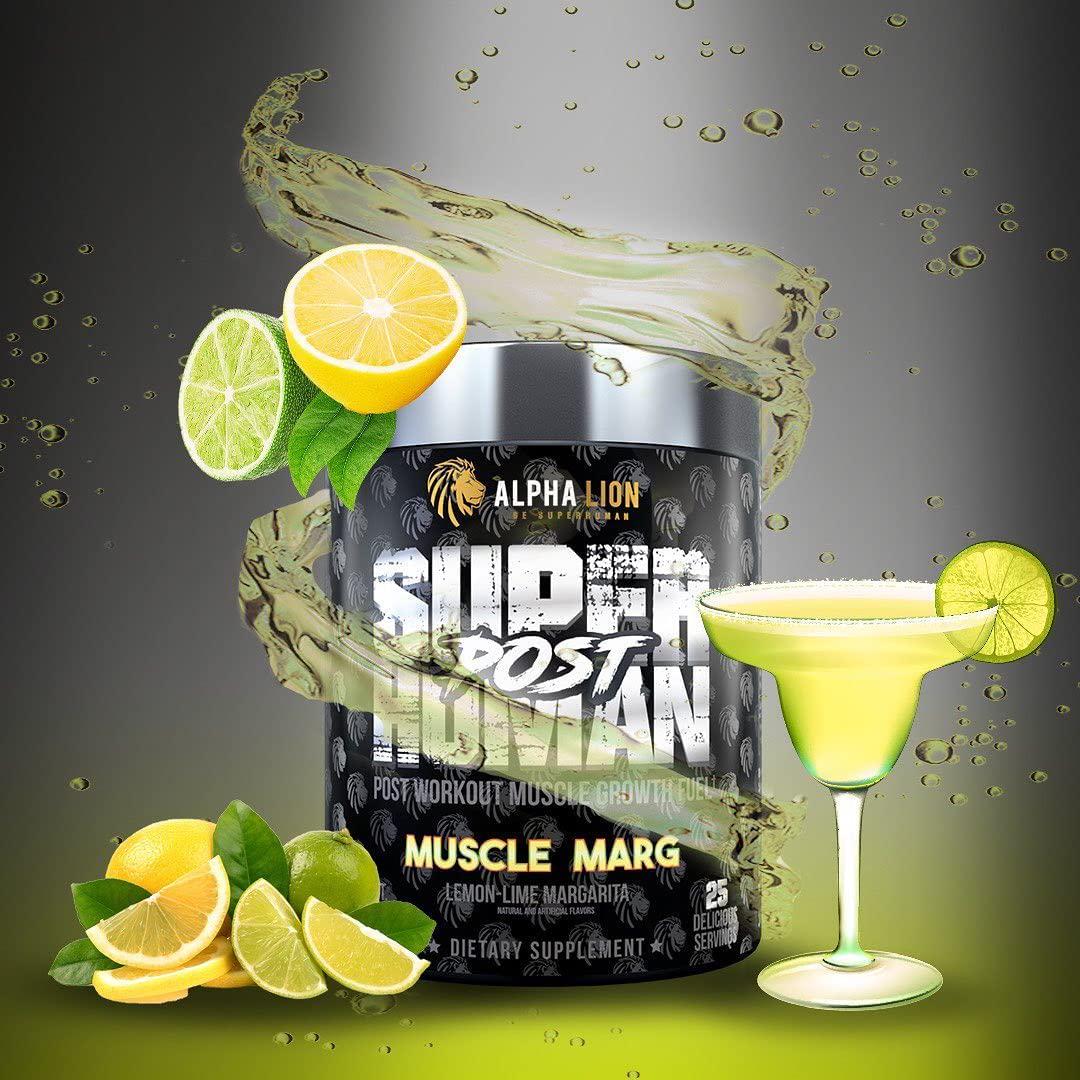 Alpha Lion, Superhuman Post, Post Workout Recovery, Fast Acting Post Workout for Men and Women (25 Servings) (Muscle Marg)