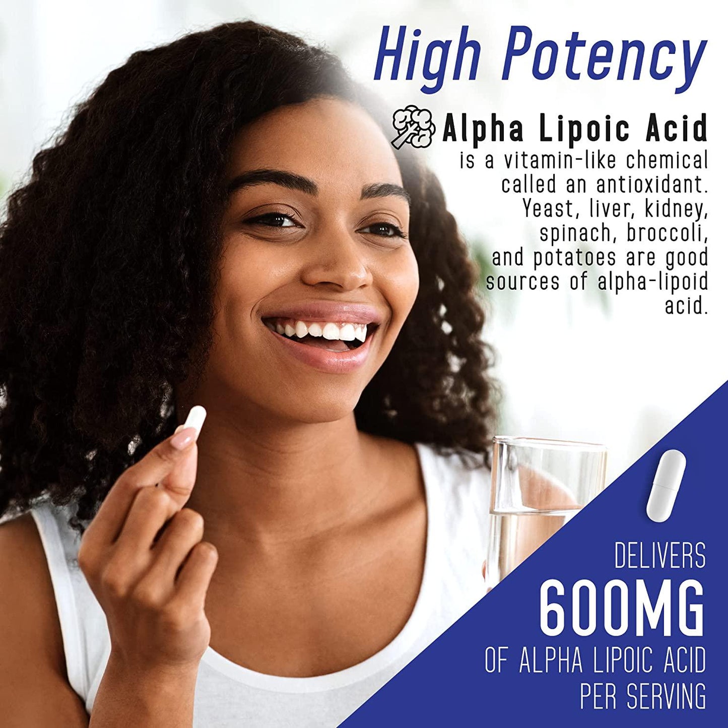 Alpha Lipoic Acid 600mg - Alpha Lipoic Acid Capsules Helps Support Antioxidant Health Along with Free Radical Protection (100 Count (Pack of 1))