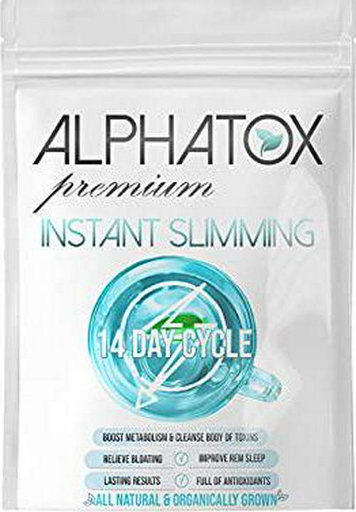Alphatox 14 Day Premium Instant Slimming Tea Cycle | Helps Lose Weight Naturally, Full of Anti-oxidants | 14 Herbal Tea Bags | Organic Tea
