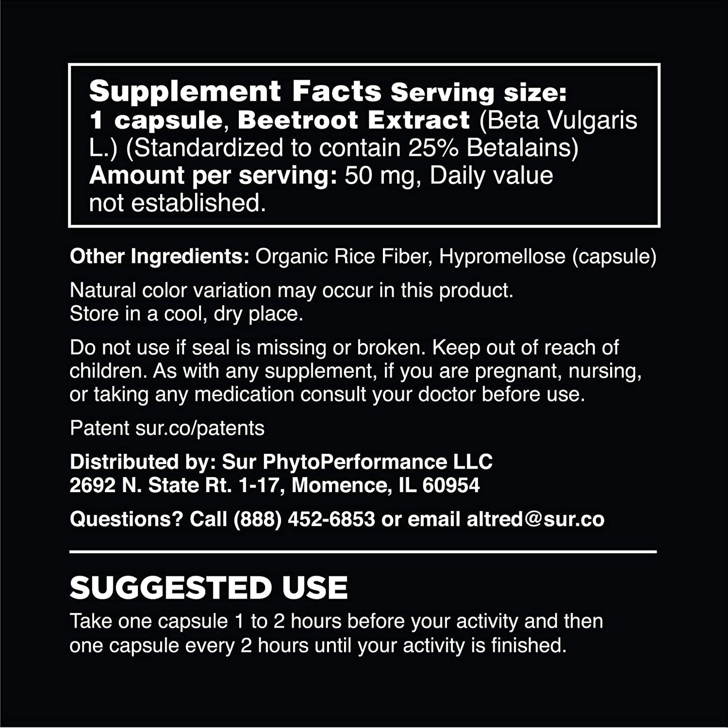 AltRed: 25% Betalain Extract, Beets, Sugar Free, Vegan, Designed for Endurance Athletes, NSF Certified, Informed Sport (30 Capsules)