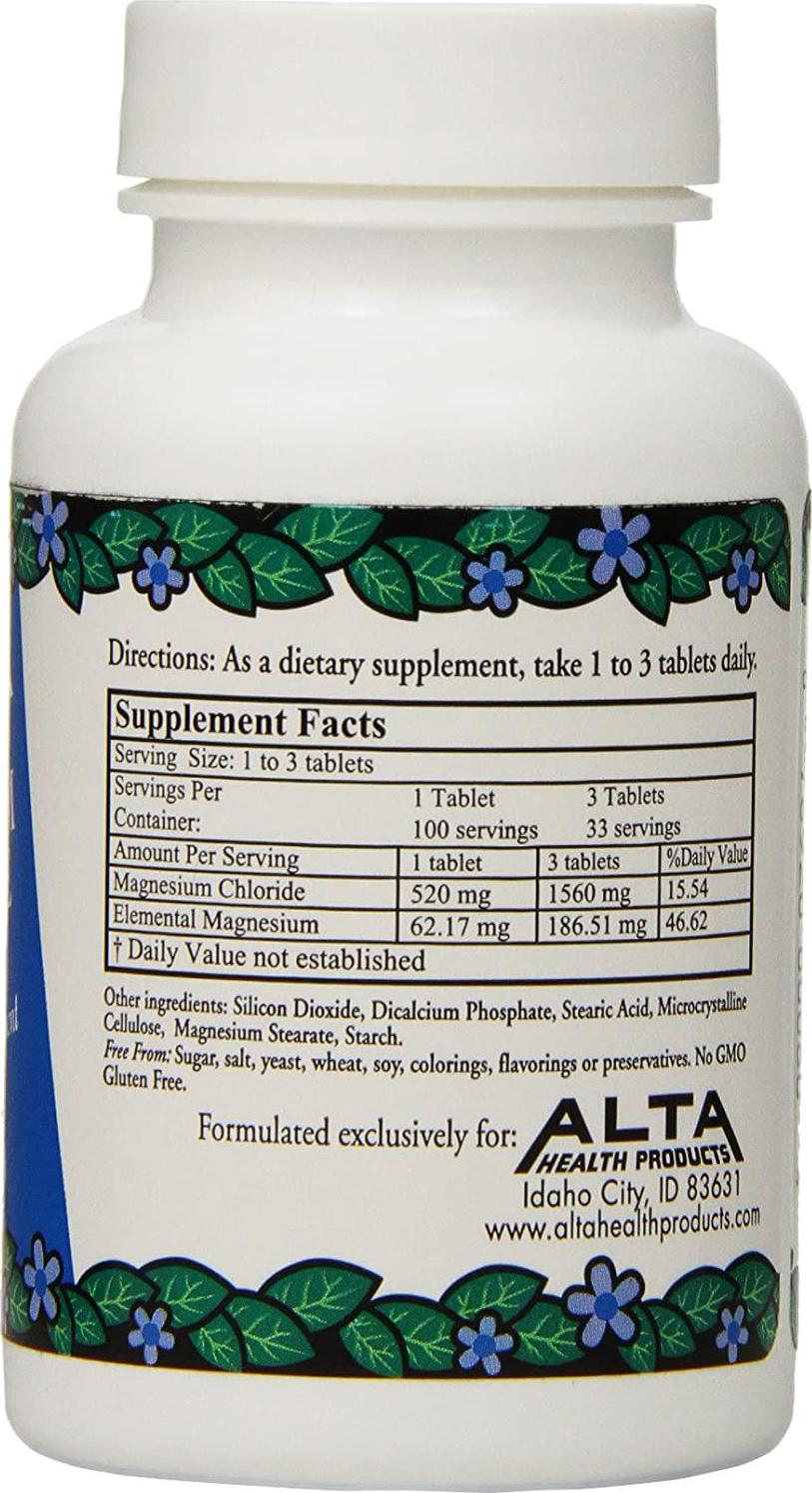 Alta Health - Magnesium Chloride - 100 Tablets
