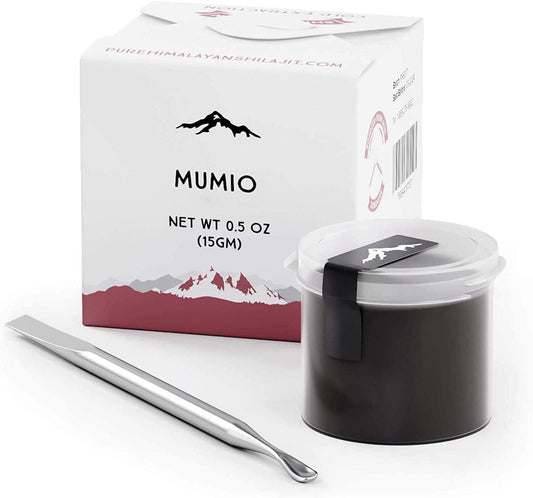 Altai Shilajit Resin from Pure Himalayan Shilajit - Measuring Spoon, 100 Servings / 15gm, 100% Pure Siberian Mumio, Natural Source of Fulvic Acid and Minerals