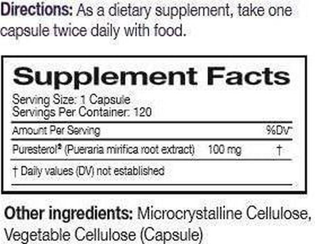 Amata Life by Dr. Christiane Northrup Pueraria Mirifica Pure Capsules 60 Day