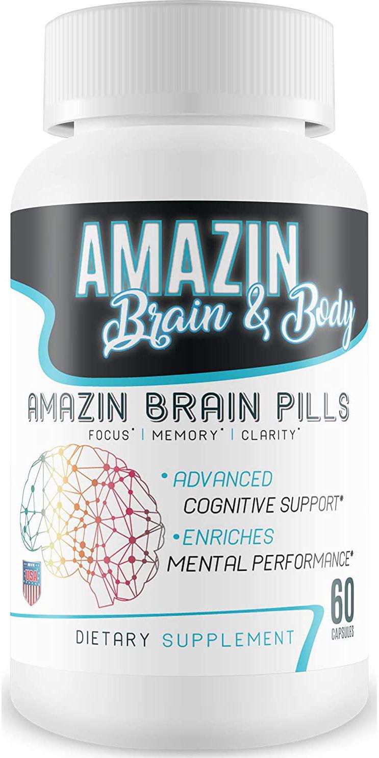 Amazin Brain Pills - Focus - Memory - Clarity - Advanced Cognitive Support - Enriches Mental Performance - Amazin Brain Supplement for Amazin Brain Support - Nootropics Brain Enhancement