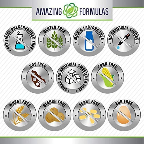 Amazing Formulas Hyaluronic Acid 100 mg 120 Capsules (Non-GMO,Gluten Free) - Support Healthy Connective Tissue and Joints - Promote Youthful Healthy Skin