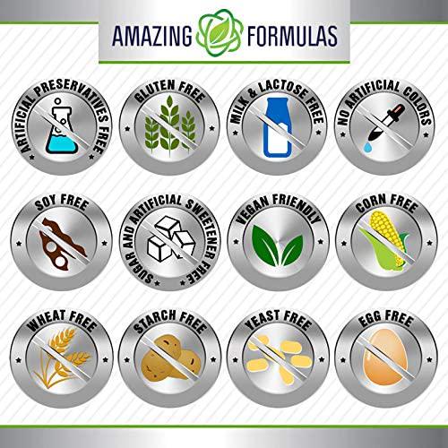 Amazing Formulas L-Ornithine 1500mg Per Serving Veggie Capsules(Non GMO,Gluten Free)- Supports Protein Metabolism, Helps Reduce Muscle Waste, Promotes Peak Athletic Performance(120 Count)