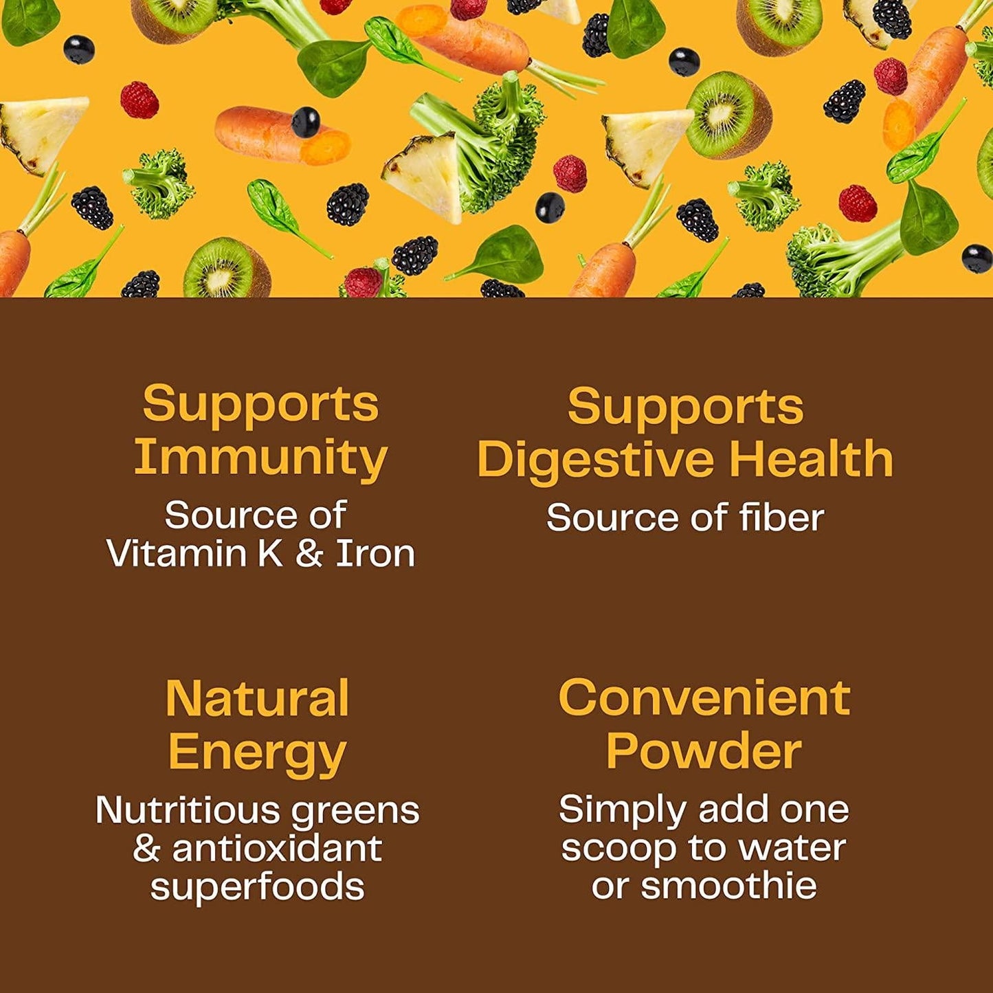 Amazing Grass Green Superfood: Organic Wheat Grass and 7 Super Greens Powder, 2 servings of Fruits and Veggies per scoop, Chocolate Flavor, 30 Servings