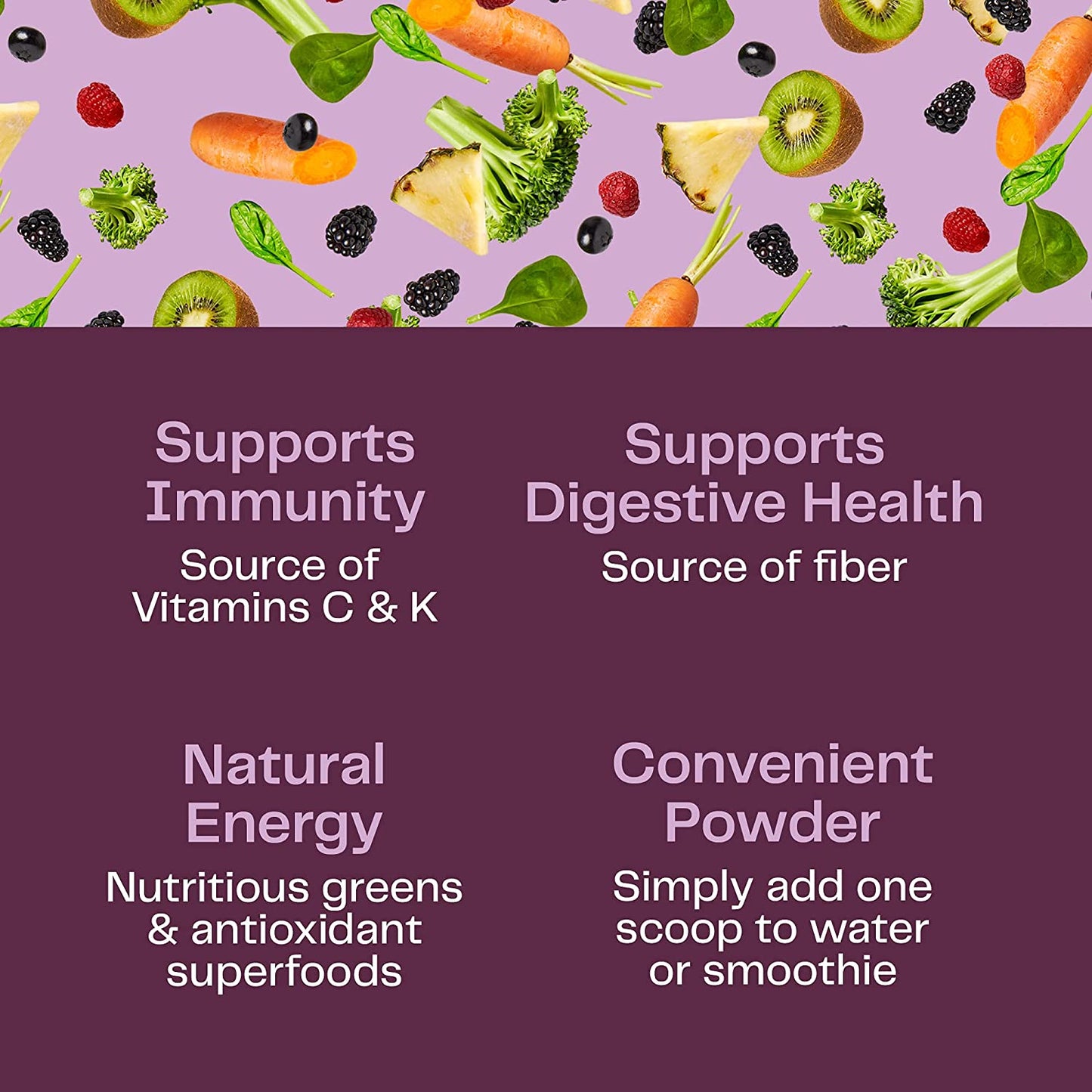 Amazing Grass Greens Blend Antioxidant: Super Greens Powder with Spirulina, Beet Root Powder, Elderberry and Probiotics, Sweet Berry, 60 Servings (Packaging May Vary)